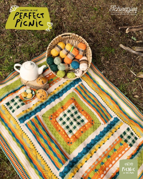 Scheepjes The Perfect Picnic CAL2026 kit Cotton Create DK - In the Park - compleet garenpakket voor de Scheepjes Perfect Picnic CAL 2026