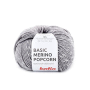 Katia Basic Merino Popcorn 103 Donker grijs-Wit