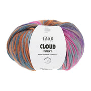 Lang Yarns Cloud Funky 0025 Felroze/Oceaan/Oranje/Petrol - bol garen van voren