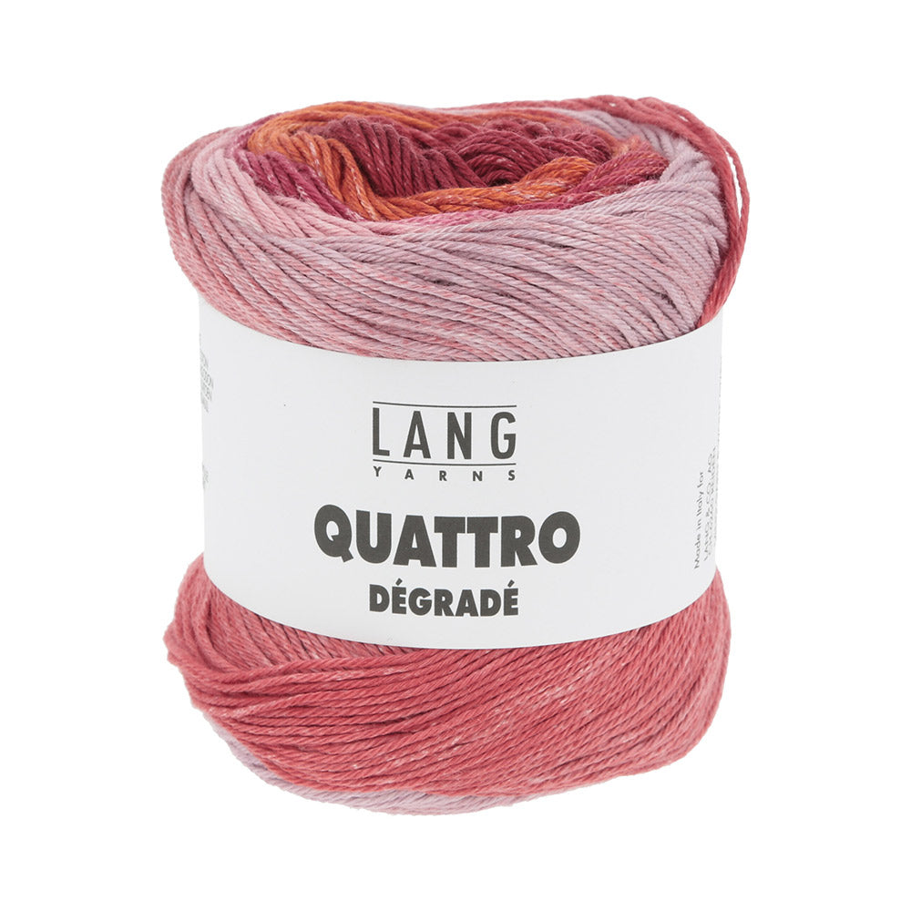 Lang Yarns Quattro Dégradé 0002 Fuchsia/Rood/Roze