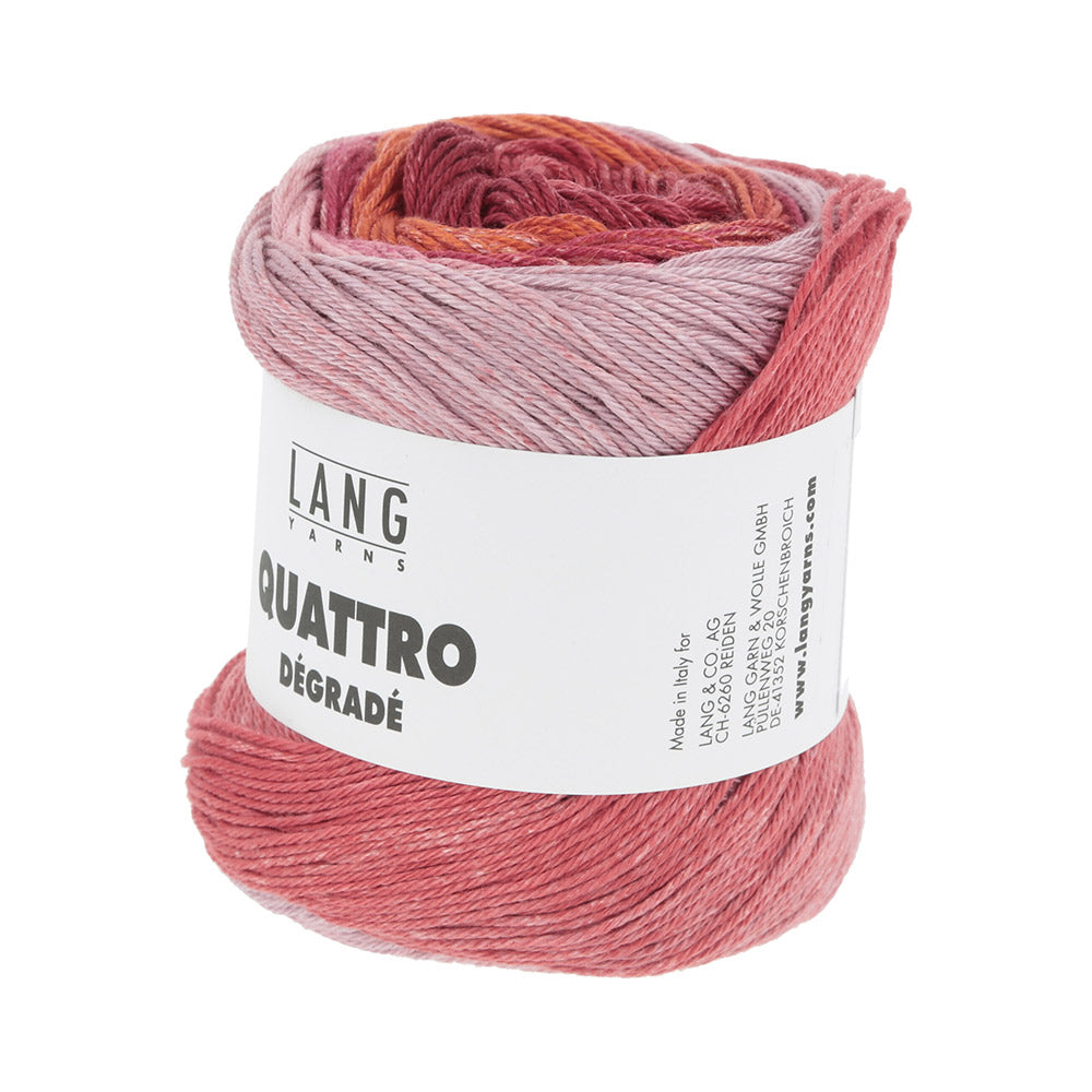 Lang Yarns Quattro Dégradé 0002 Fuchsia/Rood/Roze - aanvullende productfoto 2