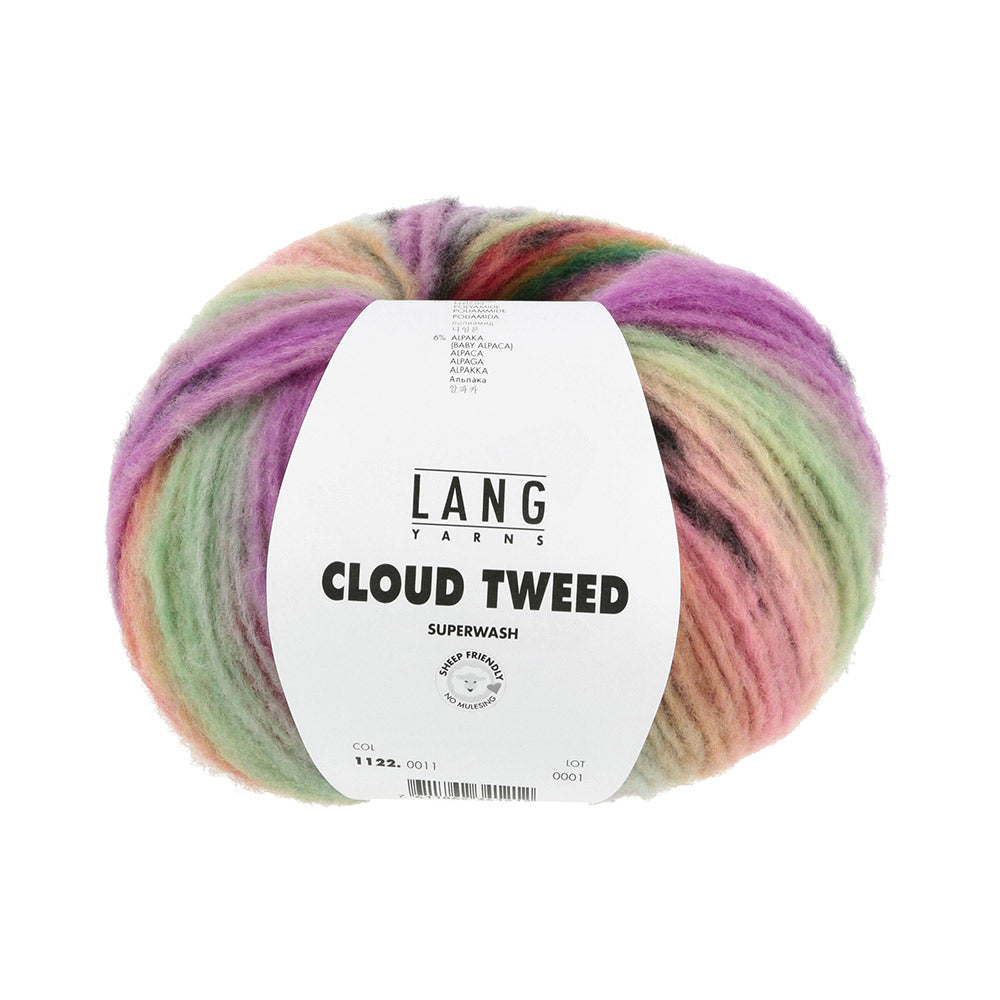 Lang Yarns Cloud Tweed 011 Roze/Groen/Viola