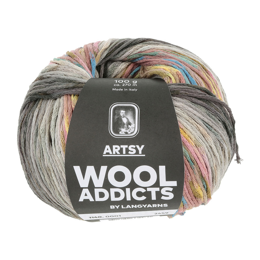 Lang Yarns Artsy 001 Grijs/Roze