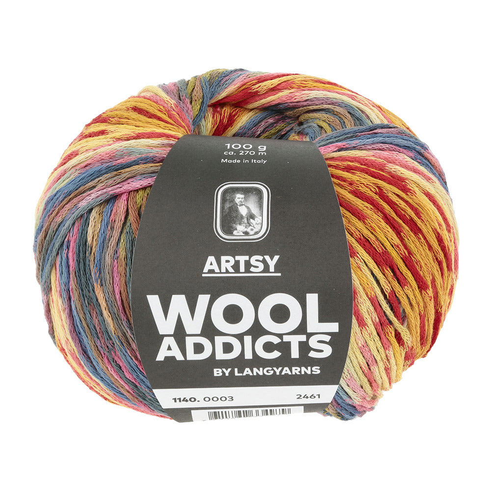 Lang Yarns Artsy 003 Rood/Blauw/Geel