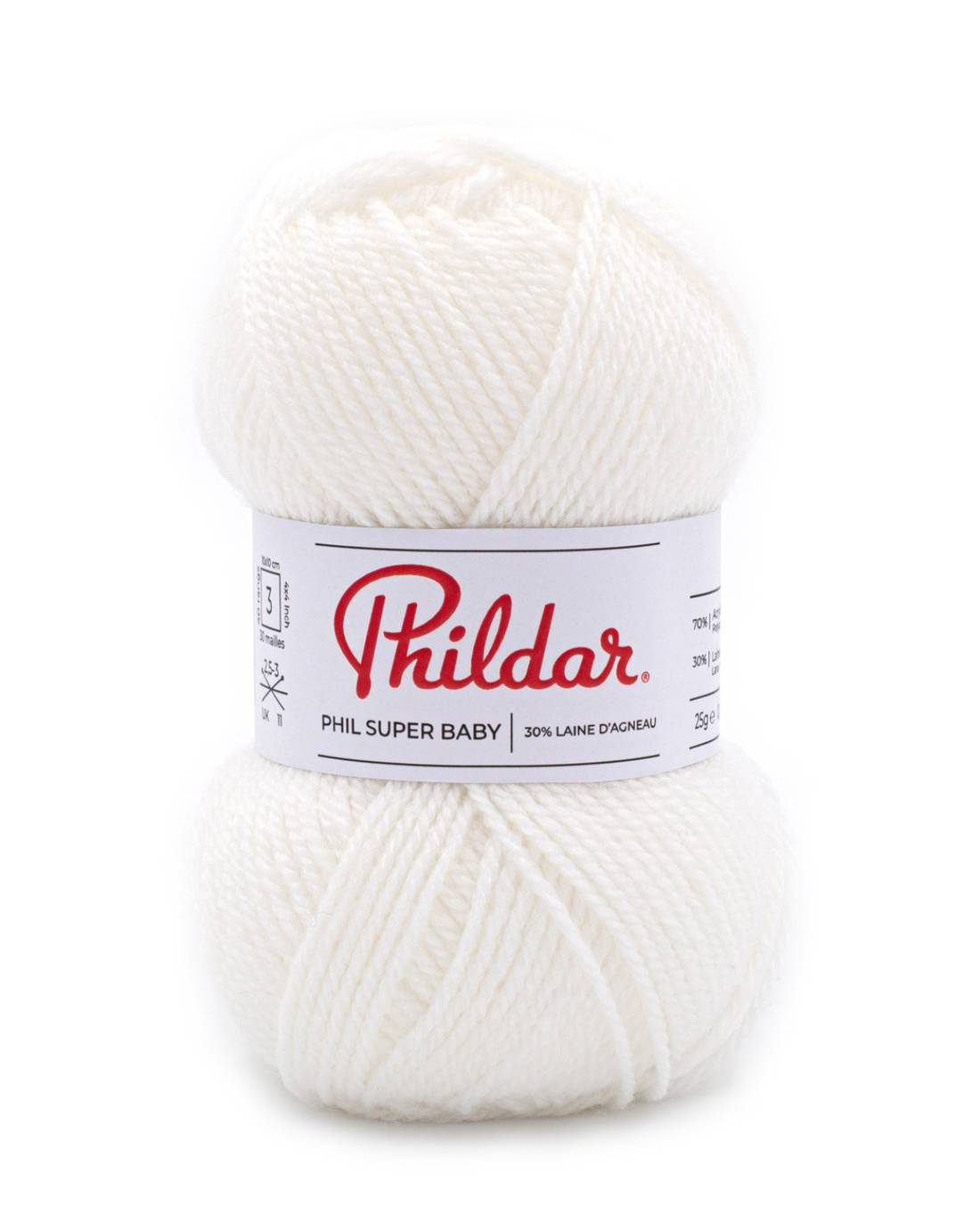 Phildar Phil Super Baby 1225 Swan - bol Phil Super Baby garen in kleur 1225 Swan