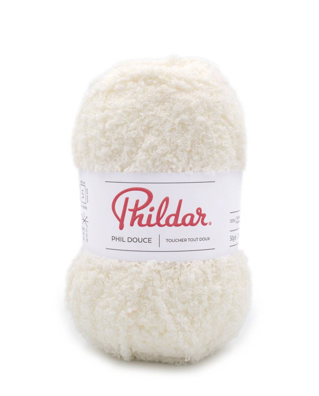 Phildar Phil Douce 1359 Ecru - zachte bol pluche garen in kleur Ecru