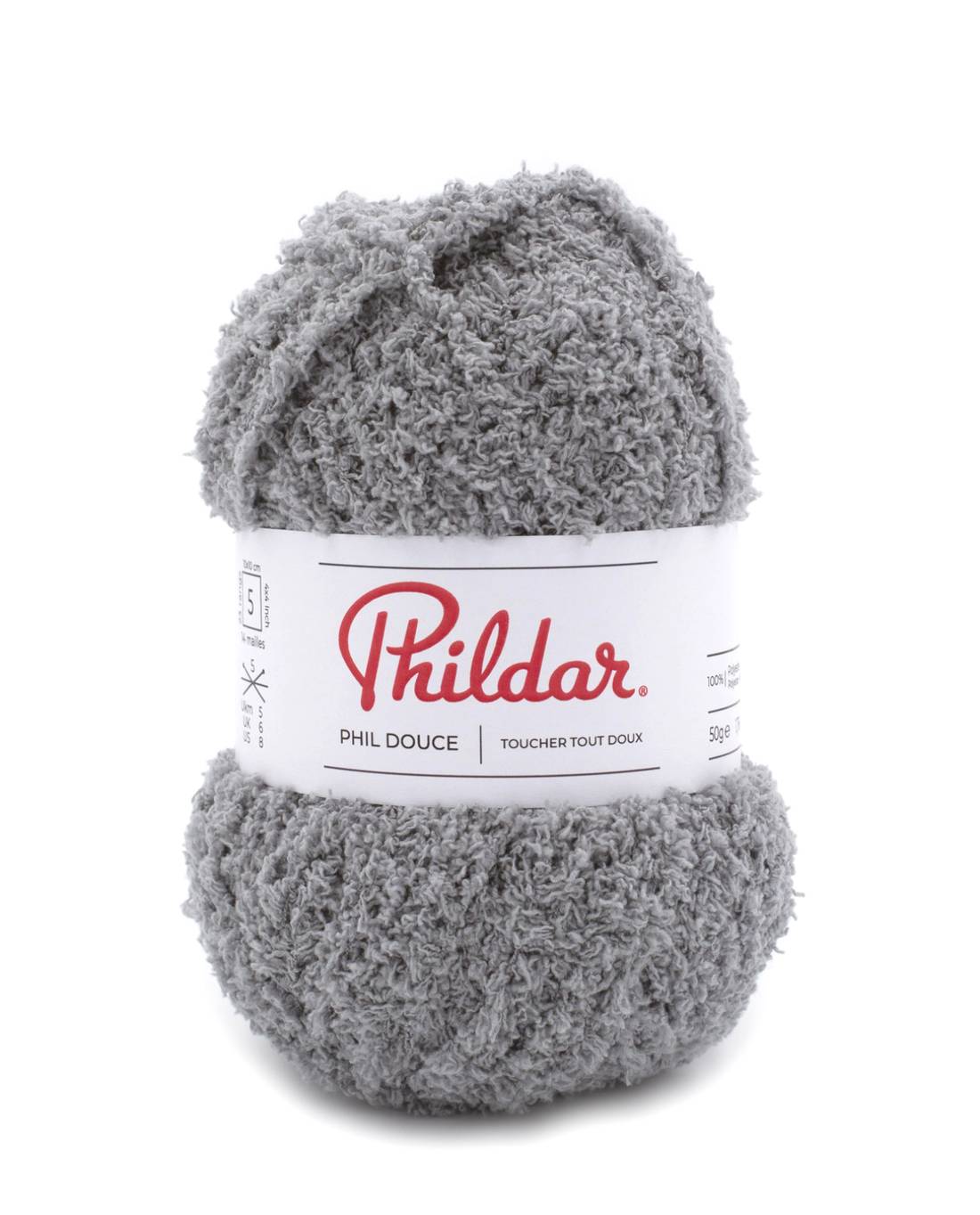 Phildar Phil Douce 1444 Muisgrijs - zachte bol pluche garen in kleur Muisgrijs