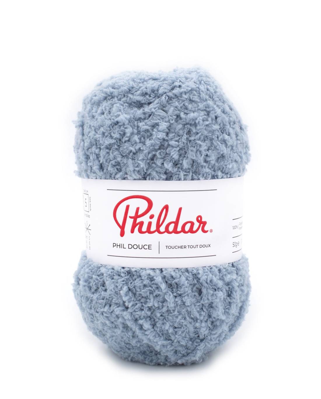Phildar Phil Douce 2097 Azuur - zachte bol pluche garen in kleur Azuur
