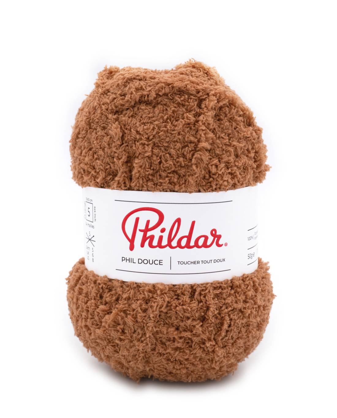 Phildar Phil Douce 2333 Cappuccino - zachte bol pluche garen in kleur Cappuccino