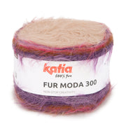 Katia Fur Moda 300 306 Beige-Kauwgom roze-Lila - bol garen in kleur 306 Beige-Kauwgom roze-Lila