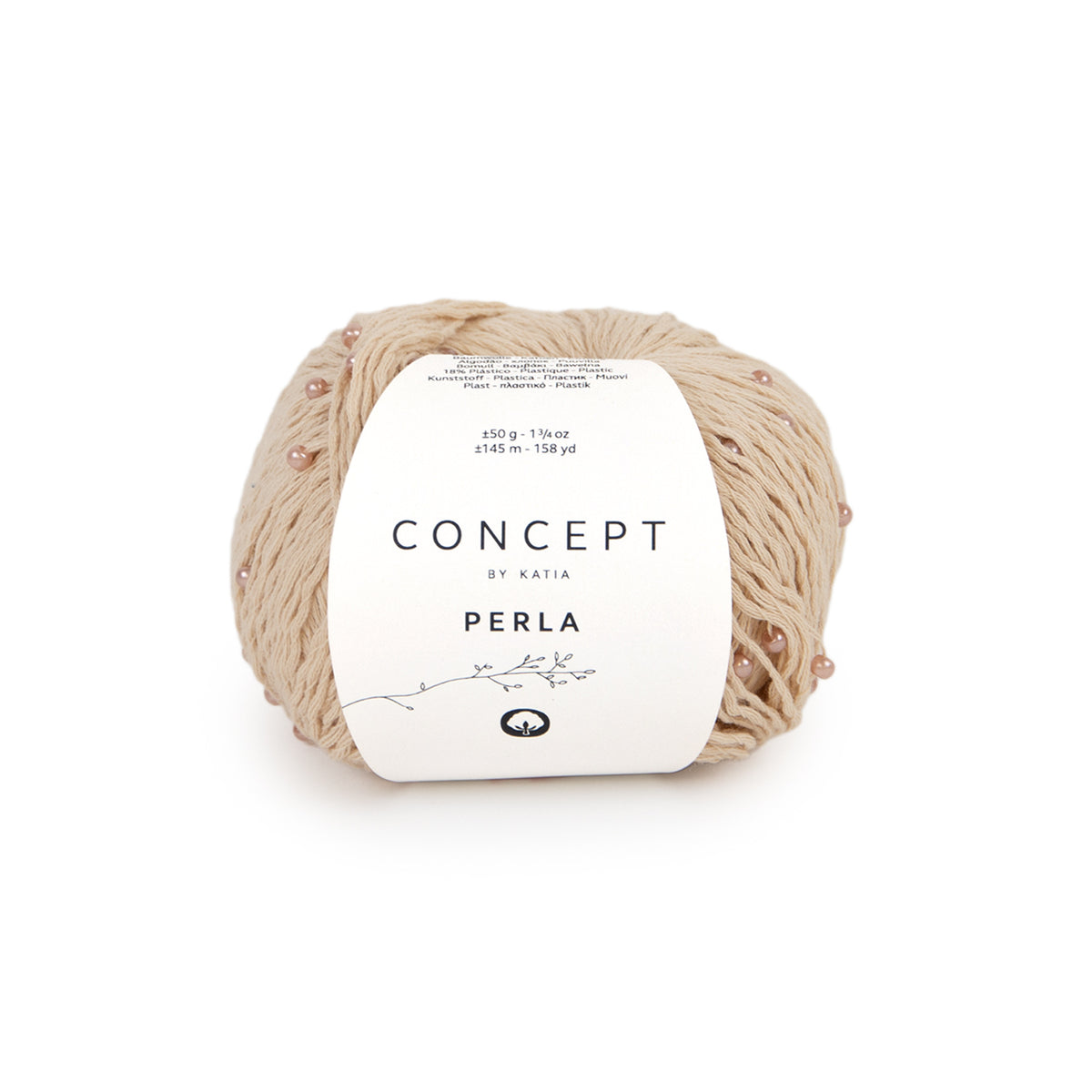 Katia Perla 105 Beige - bol garen in kleur Beige