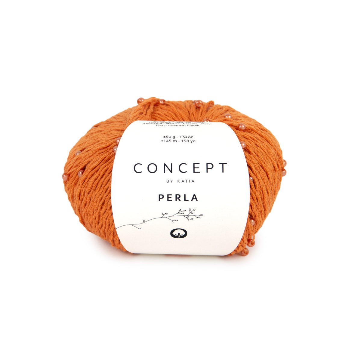 Katia Perla 107 Oranje - bol garen in kleur Oranje