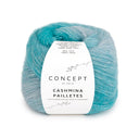 Katia Cashmina Paillettes 104 Blau-Türkis