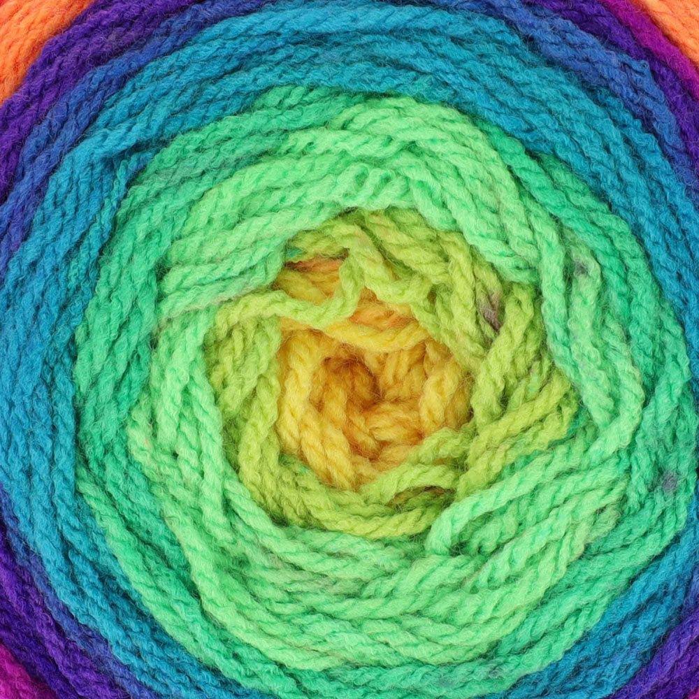 Scheepjes Colour Crafter Cake 701 Maximalist - close-up van de draad en het kleurverloop