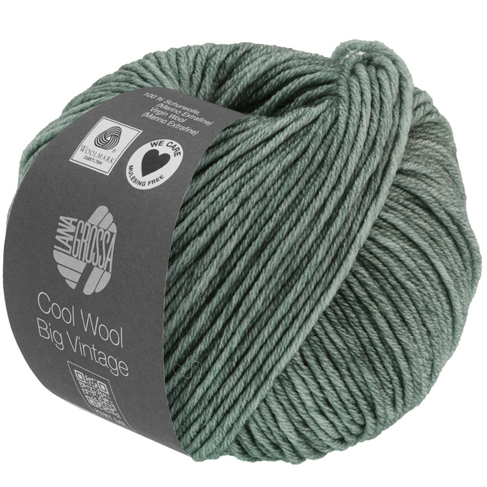 Lana Grossa Cool Wool Big Vintage 7168 Groengrijs