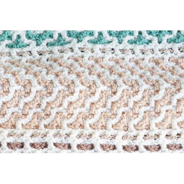 Detail — gemaakt met 2 Cosy Deken Haakpakket