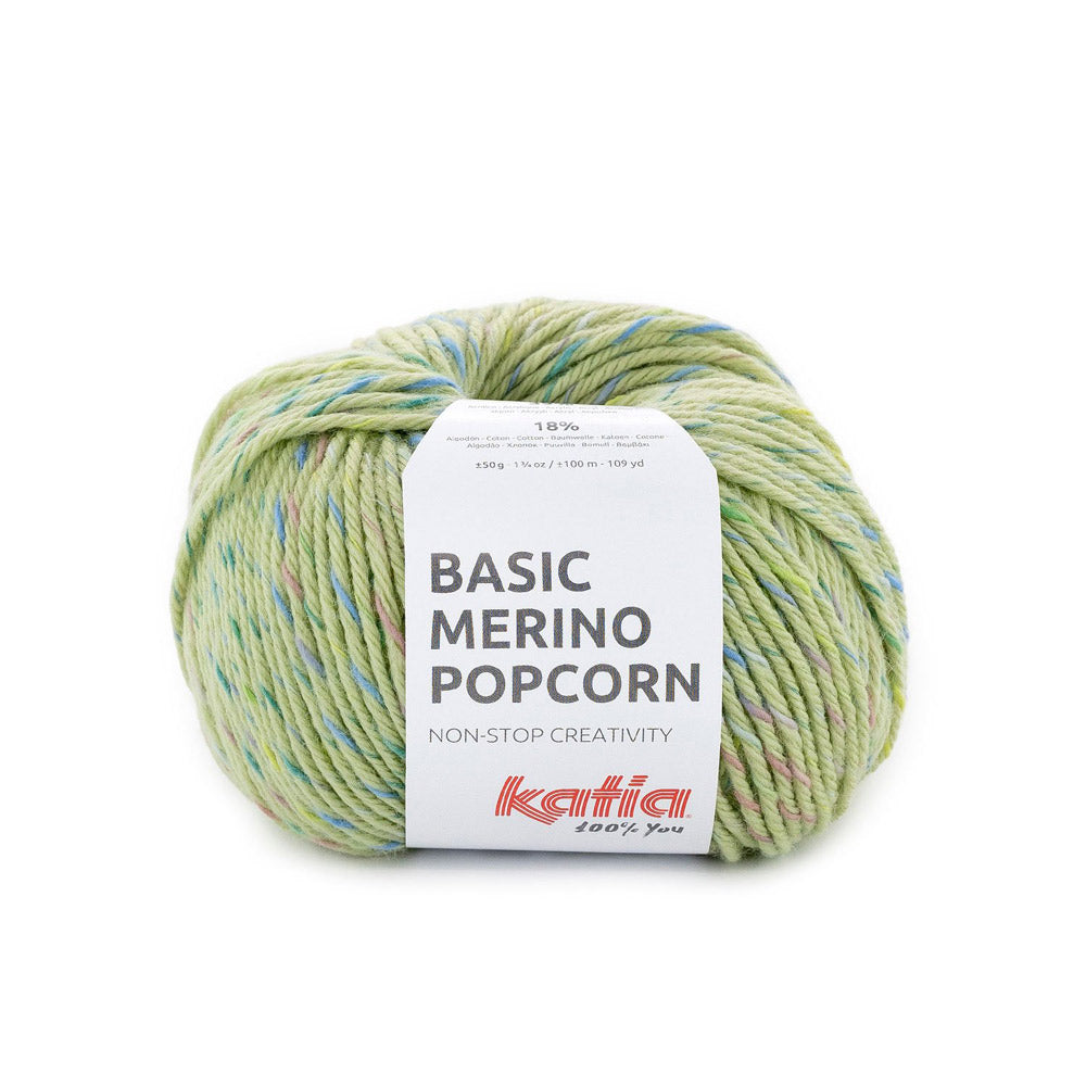 Katia Basic Merino Popcorn 202 Salie-Meerkleurig