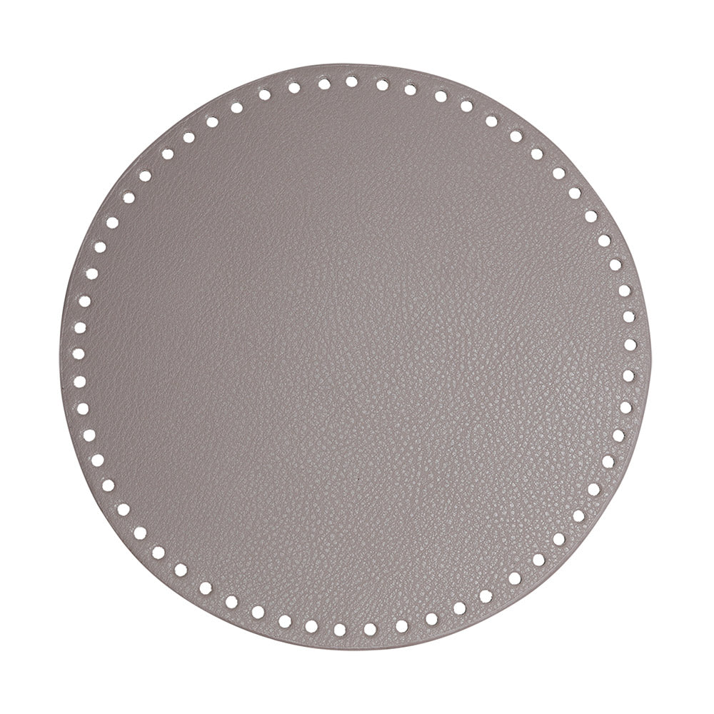 Go Handmade PU Leren Bodem Ø 25cm Beige