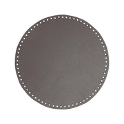 Go Handmade PU Leren Bodem Ø 30 cm Light Grey