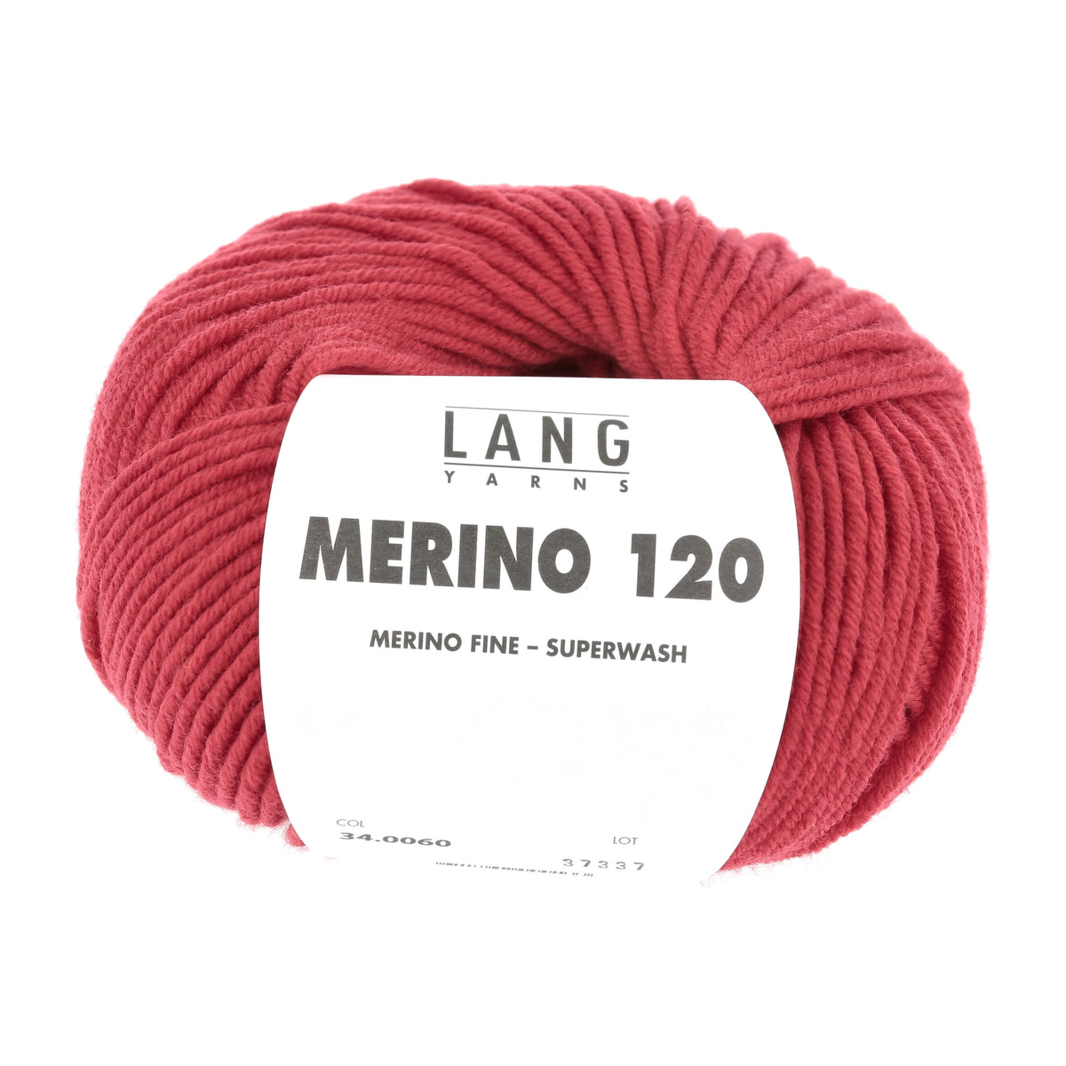 Lang Yarns Merino 120 0060 Rood - bol garen - vooraanzicht