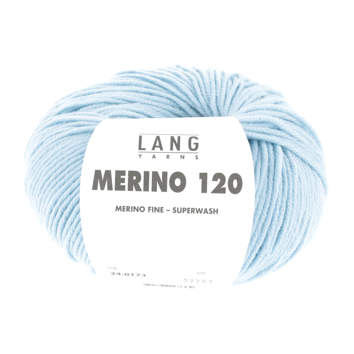 Lang Yarns Merino 120 0173 Ijsblauw - bol garen - vooraanzicht