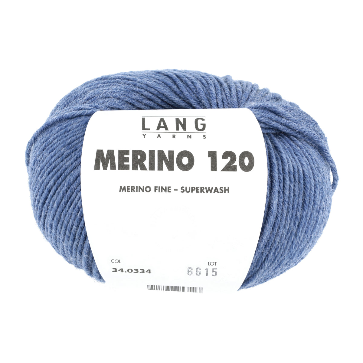Lang Yarns Merino 120 0334 Jeans Medium Gemêleerd - bol garen - vooraanzicht