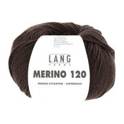 Lang Yarns Merino 120 0468 Donker Bruin - bol garen - vooraanzicht