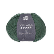 Lana Grossa Cool Wool 4 Socks Uni 7702 Grijsgroen