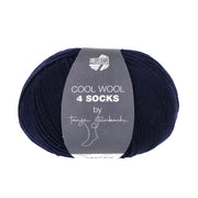 Lana Grossa Cool Wool 4 Socks Uni 7705 Nachtblauw