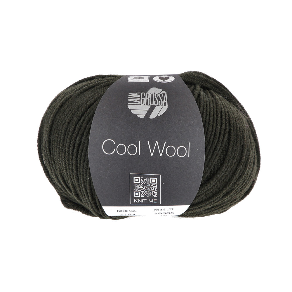 Lana Grossa Cool Wool 2104 Zwartgroen