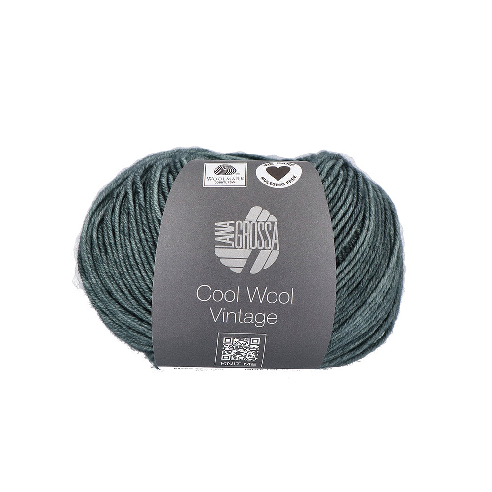 Lana Grossa Cool Wool Vintage 7368 Groengrijs