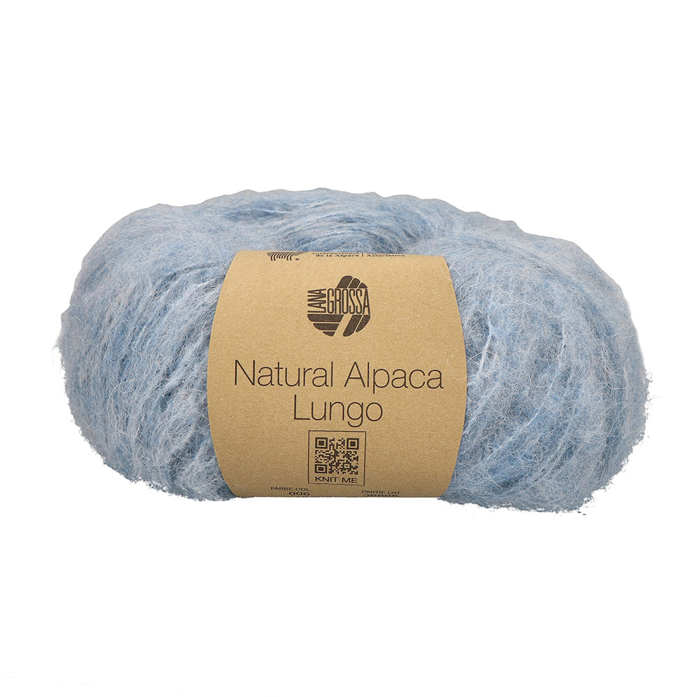 Lana Grossa Natural Alpaca Lungo 006 Licht Blauw