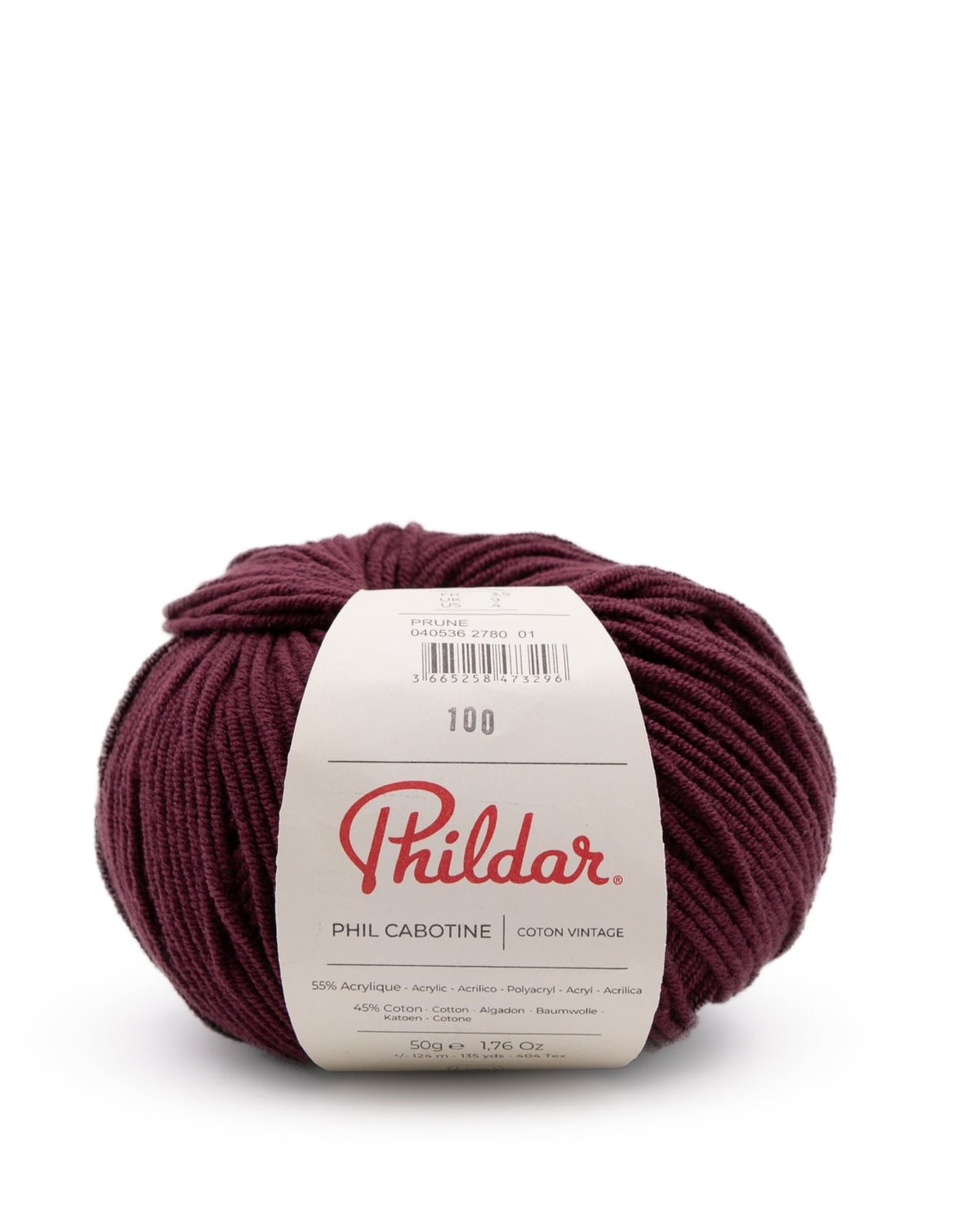 Phildar Phil Cabotine 2780 Pruim aanvullende afbeelding S1