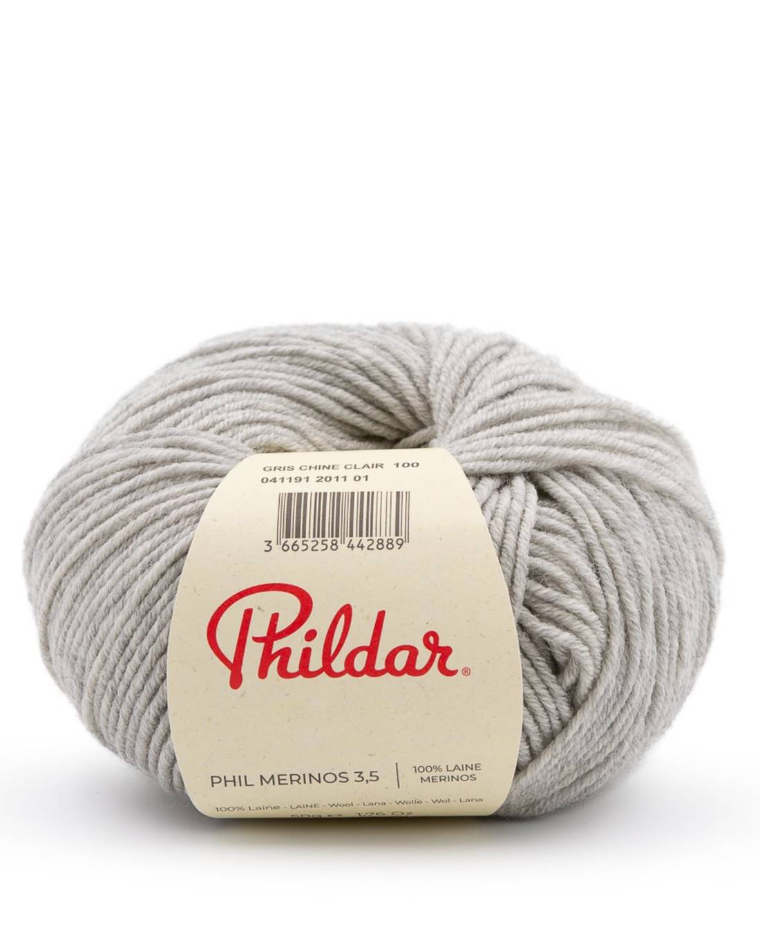 Phildar Phil Merinos 3.5 2011 Light Grey Tweed
