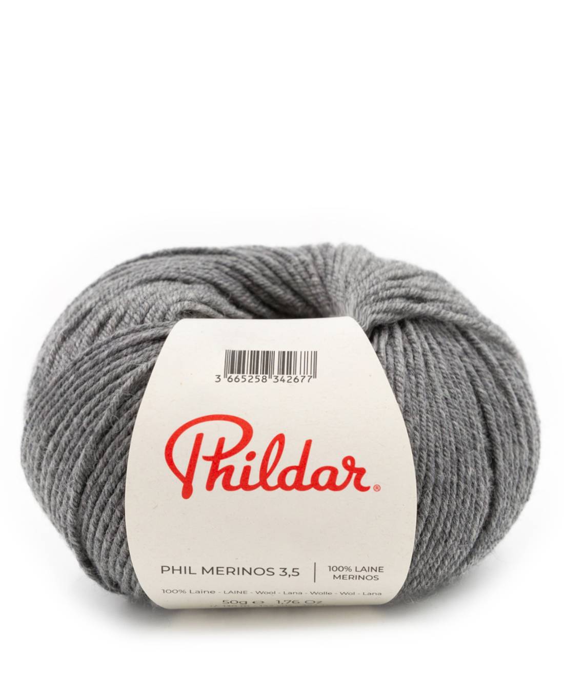 Phildar Phil Merinos 3.5 2301 Medium Grey Tweed