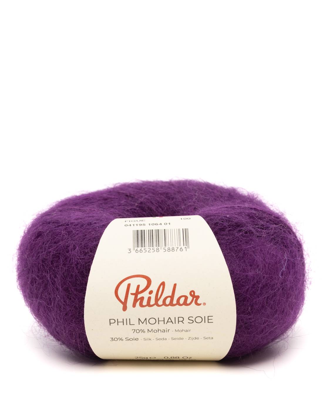 Phil Mohair Soie 1064 Vijg - bol mohair en zijde garen in Vijg