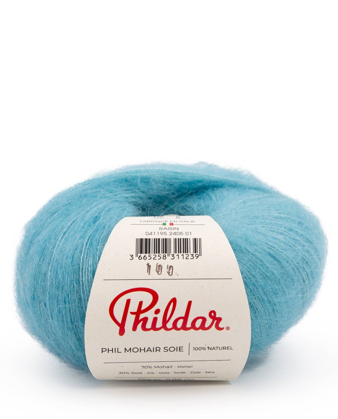 Phil Mohair Soie 1363 Lagune - bol mohair en zijde garen in Lagune
