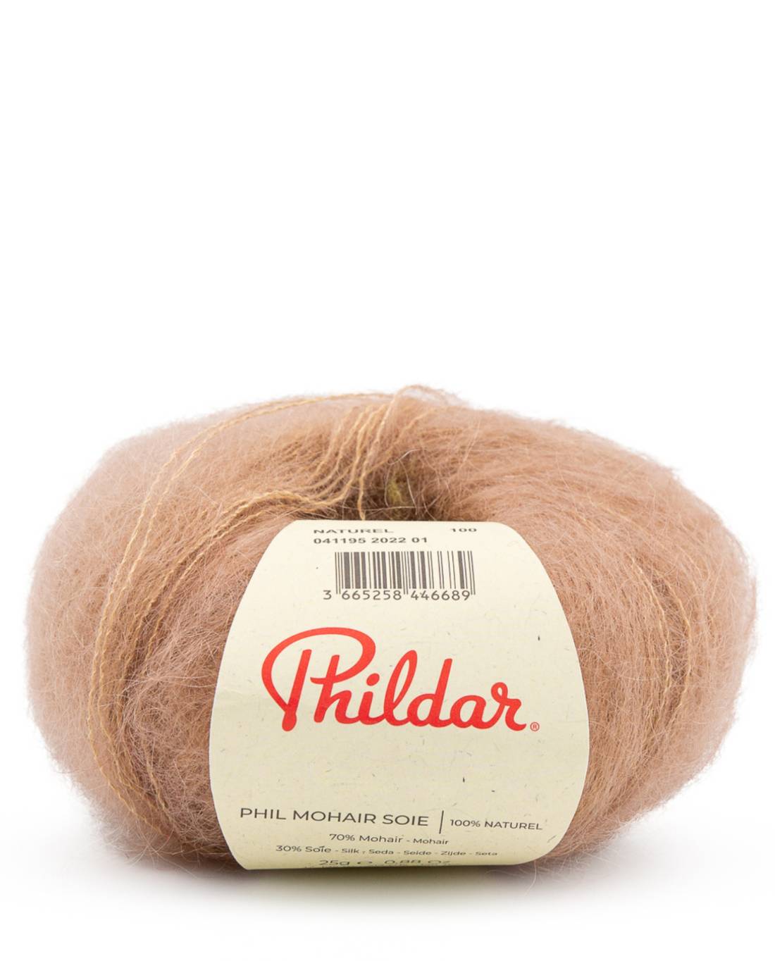Phil Mohair Soie 2022 Naturel - bol mohair en zijde garen in Naturel