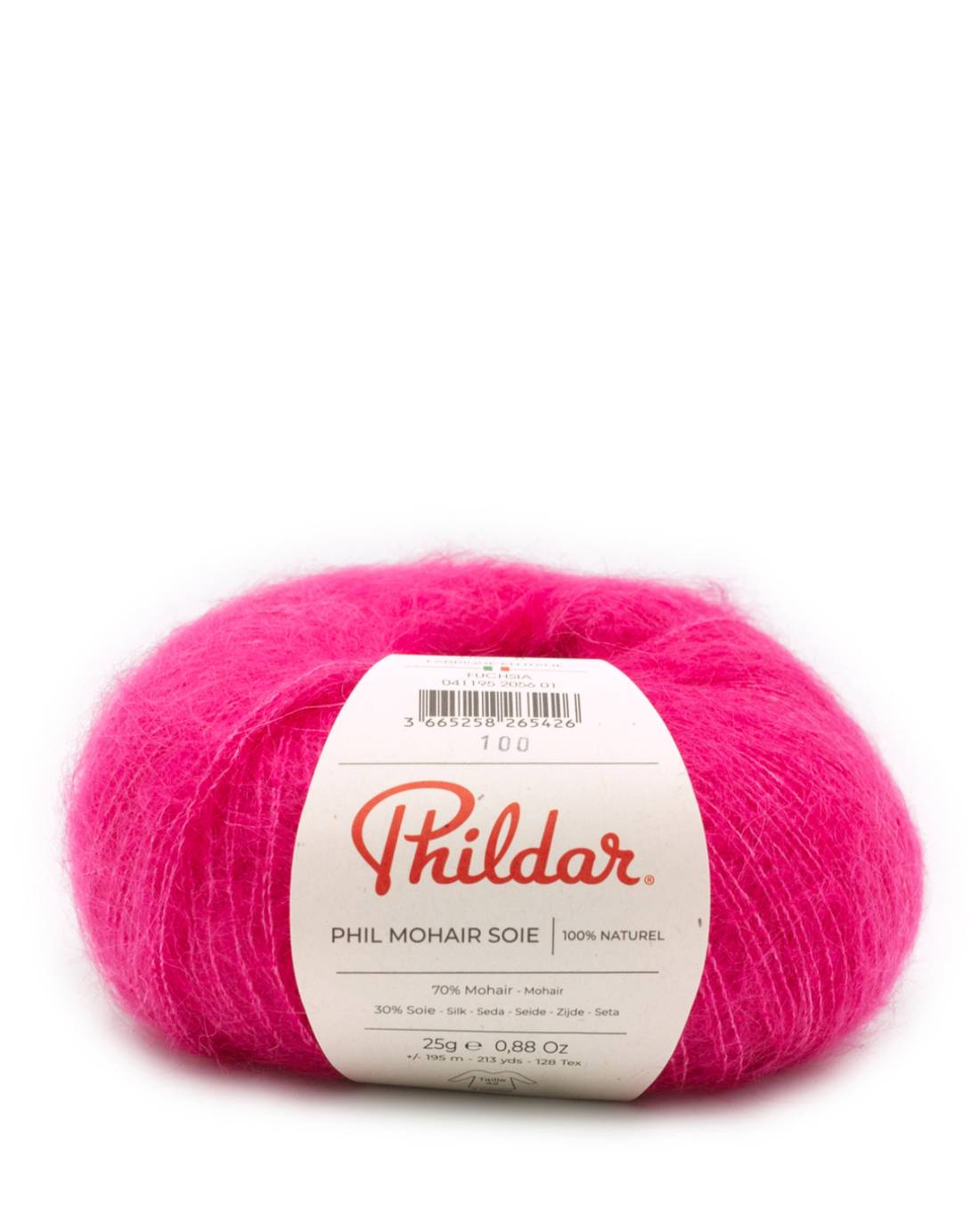 Phil Mohair Soie 2056 Fuchsia - bol mohair en zijde garen in Fuchsia