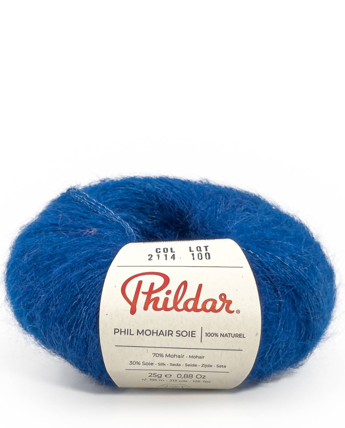 Phil Mohair Soie 2114 Diepblauw - bol mohair en zijde garen in Diepblauw