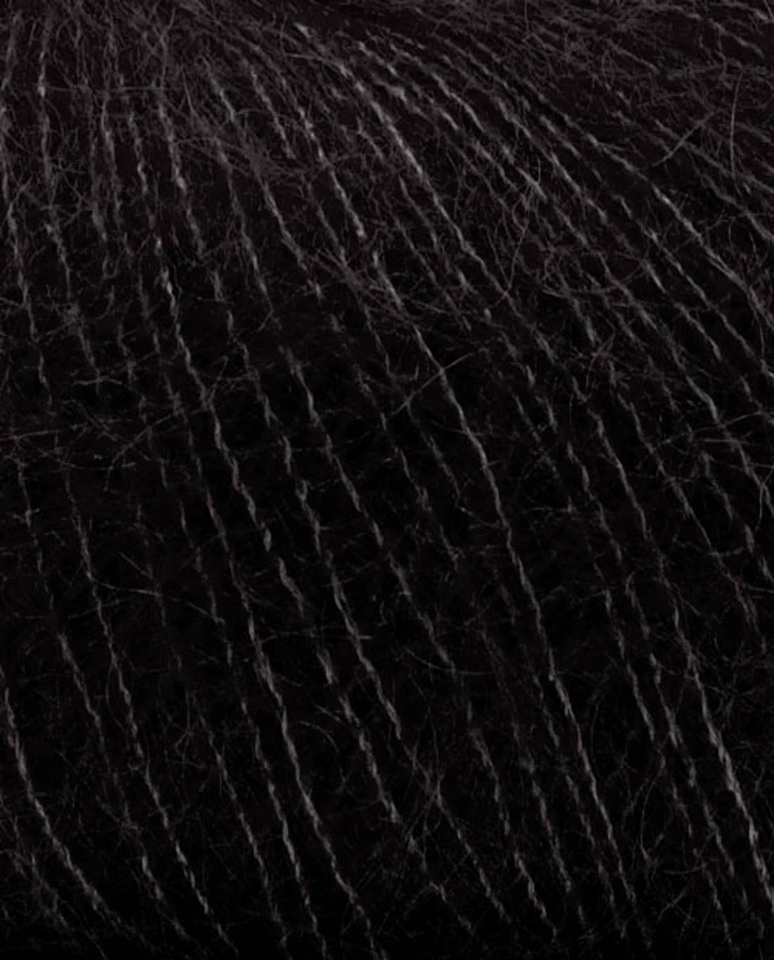 Phil Mohair Soie 2643 Zwart - detail van de draadstructuur