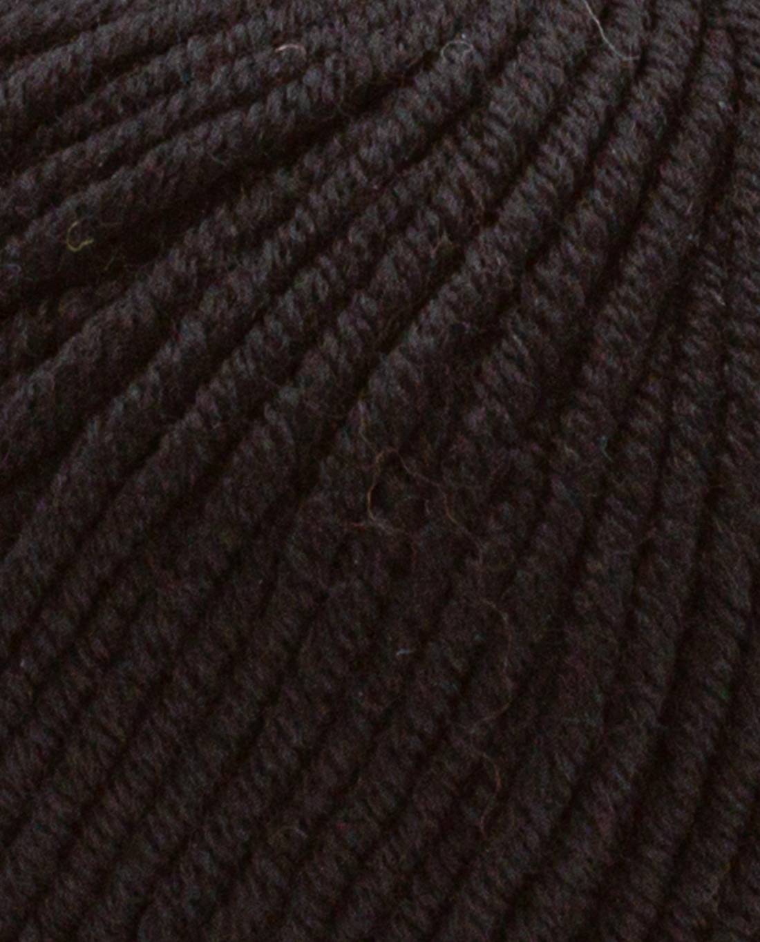 Phildar Phil Merinos 6 1200 Black - detail van de merinowol en draadstructuur