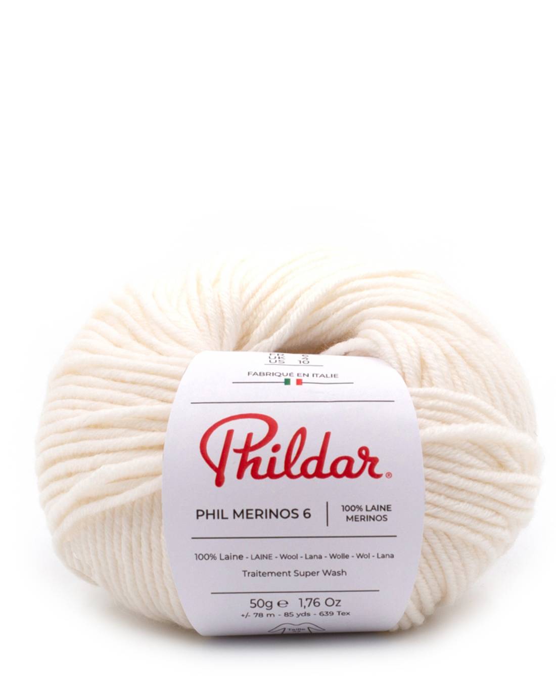 Phildar Phil Merinos 6 1359 Ecru - bol 100% merinowol in kleur Ecru