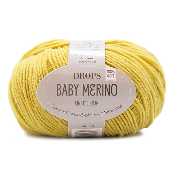 Drops Baby Merino Uni Colour 045 Citroengeel