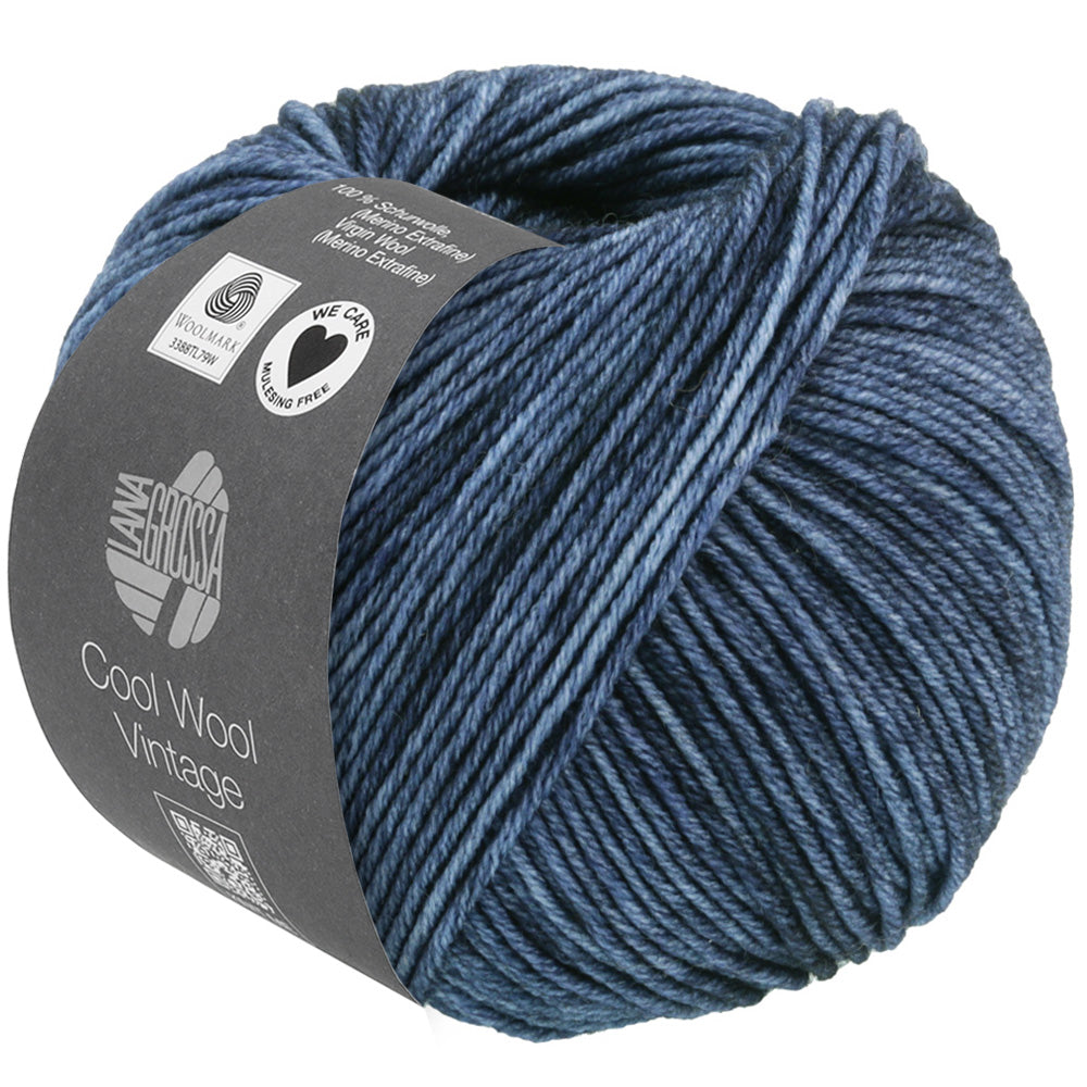 Lana Grossa Cool Wool Vintage 7366 Donkerblauw