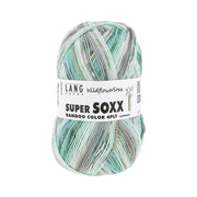 Lang Yarns Super Soxx Bamboo Color 4-Fach 0559 Turkoois/Grijs/Gebroken Wit 1152 Chickweed