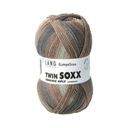 Lang Yarns Twin Soxx Merino 4-Fach 0553 Bruin/Groen/Oker 1151 Tundra