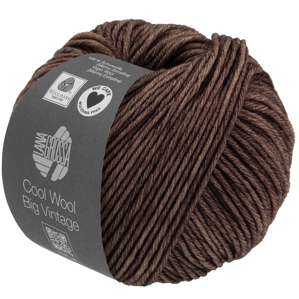 Lana Grossa Cool Wool Big Vintage 7184 Donkerbruin