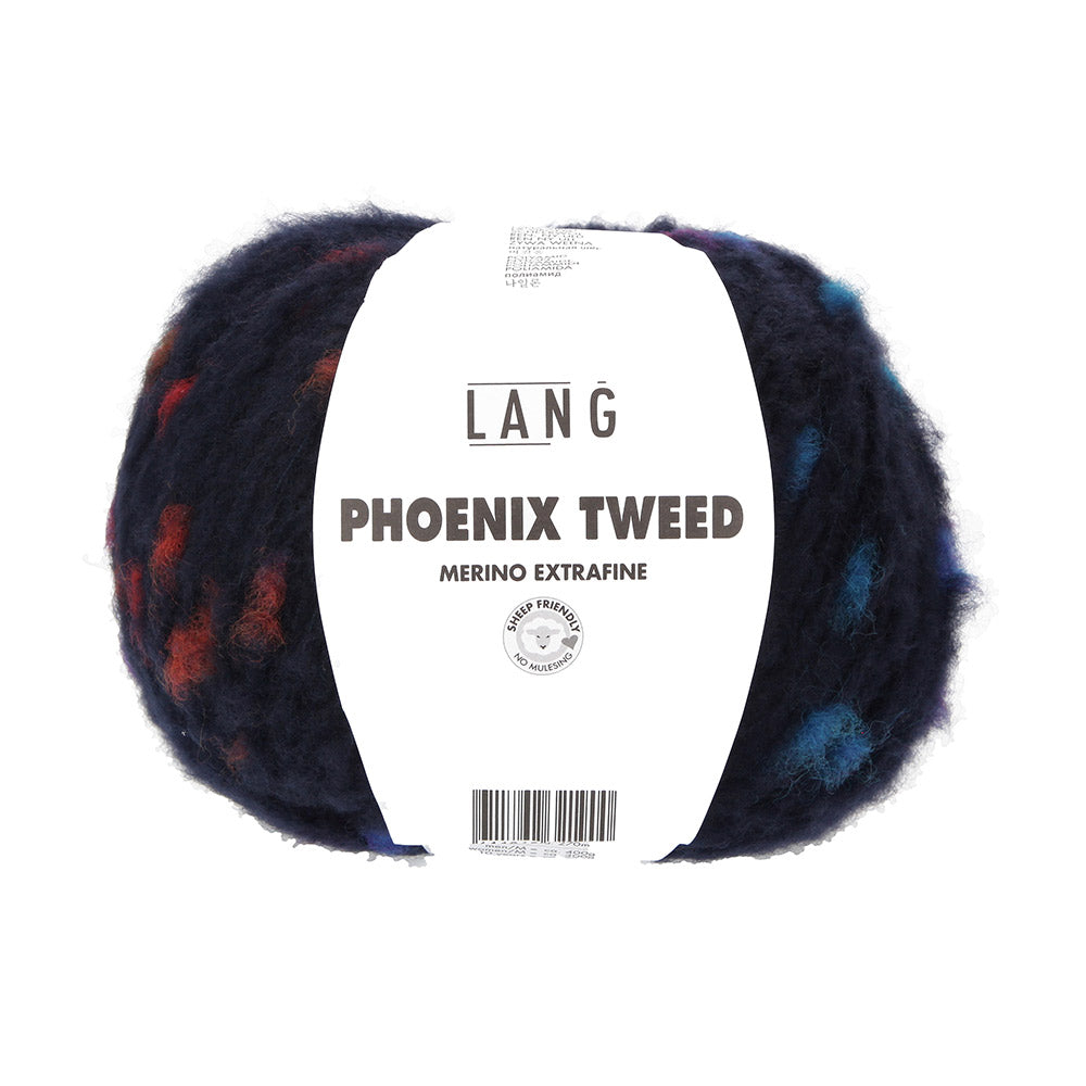 Lang Yarns Phoenix Tweed 025 MarineBlauw