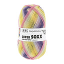 Lang Yarns Super Soxx Color 4-PLY 0510 Geel/Paars/Oranje/Rose 1143 Kaapstad